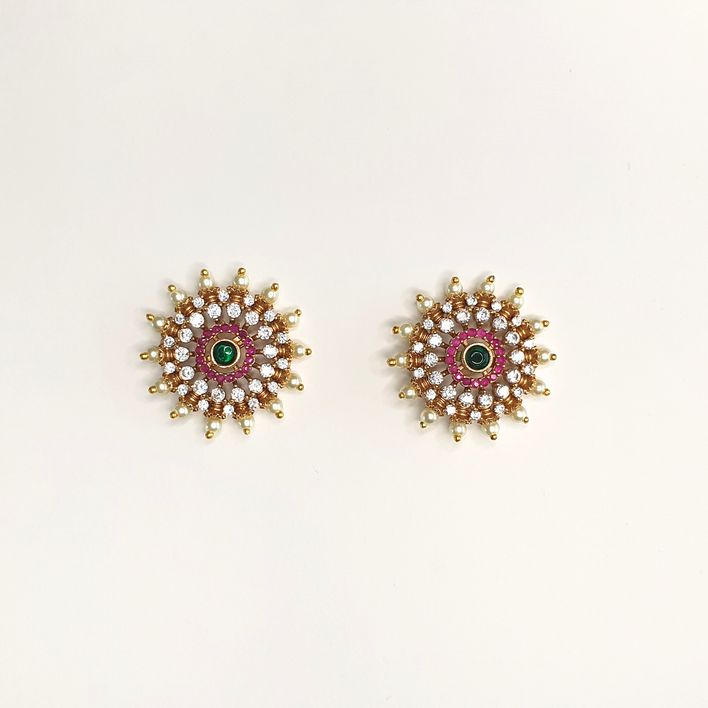 Ruby Green Stud Earrings