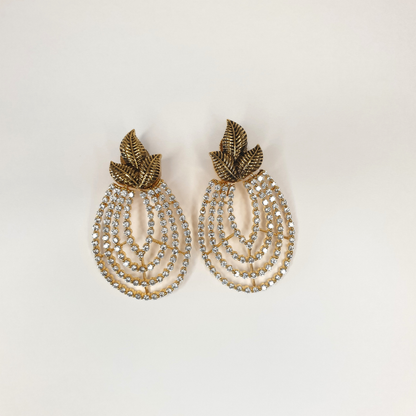 Indian Antique Cubic Zirconia Earrings